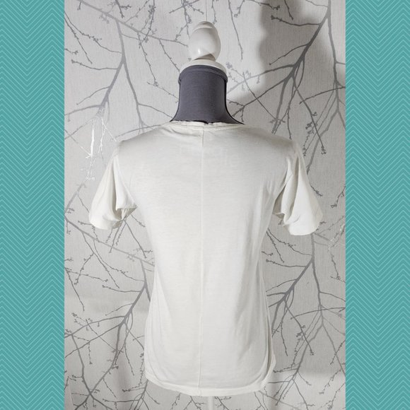 Diesel White Abstract Artsy Line Drawing Round Neck Tee - Picture 4 of 5